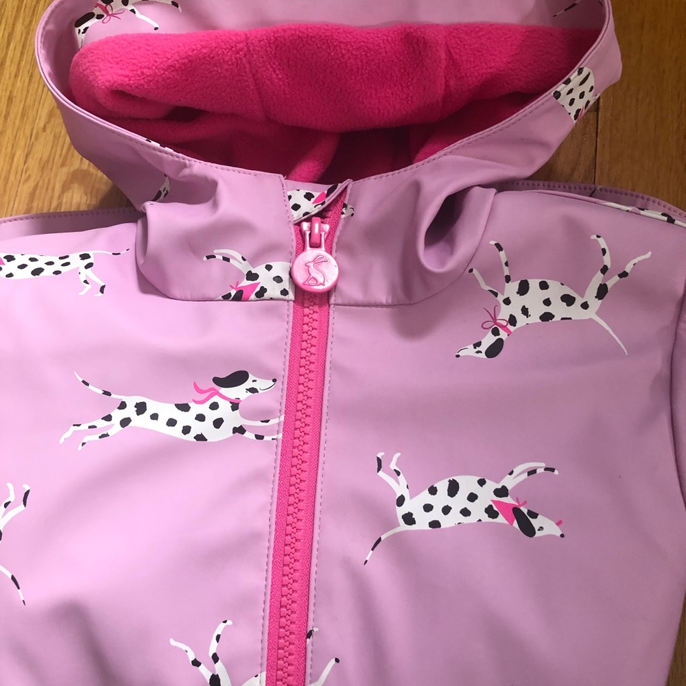 Joules fleece lined raincoat for girls Size 5